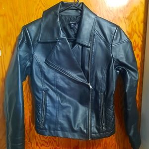 Faux leather coat, sz 4..small